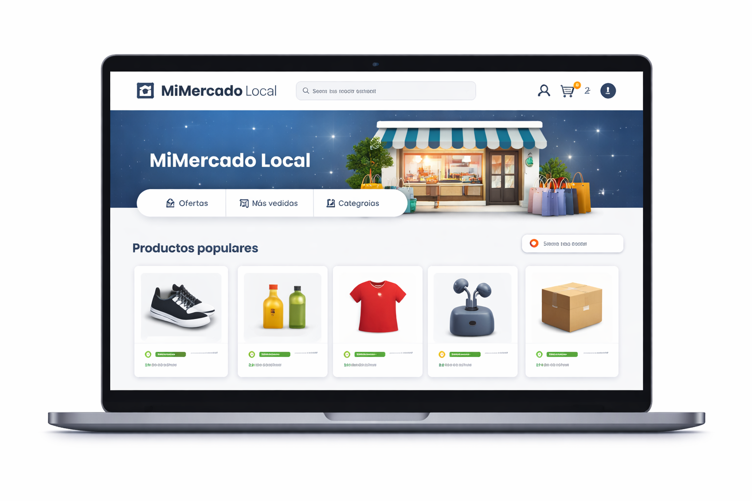 Tienda digital para ventas en mercado local